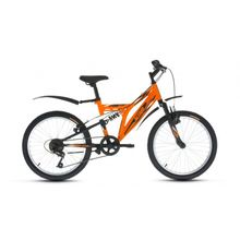 20" ALTAIR MTB FS 2017 (6ск, сталь, аморт.вилка, Vbr, SUNRUN)(рама 13", оранжевый черный матовый)