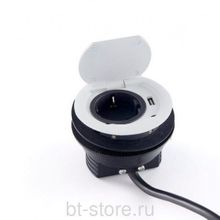 Розетка SFL Ring с USB зарядкой белая