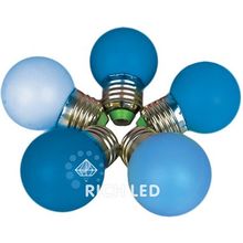 Rich LED RL-B-E27-G45-2W-B Лампа для белт-лайт, E27, синий