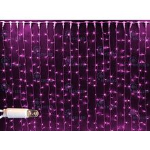 Rich LED RL-C2*3-CW P Уличный светодиодный Занавес 2x3 м, розовый, пост свечение, провод белый