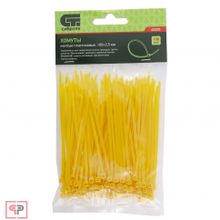 СИБРТЕХ Хомуты, 100 x 2,5 мм, пластиковые, желтые, 100 шт Сибртех