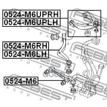 Рычаг Подвески Верхний | Перед Прав | Mazda 6 Gg 2002-2008 Febest арт. 0524M6UPRH