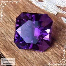 Насыщенный аметист из Бразилии (Байя) огранка в Баснословно квадрат-октагон 19мм 32,35 карата