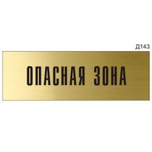 Информационная табличка «Опасная зона» на дверь прямоугольная Д143 (300х100 мм)