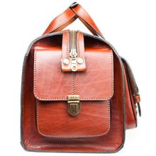 Дорожная сумка ручной работы Сатурн коньяк