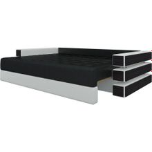 Смарт Диван прямой Венеция Вайт Блэк еврокнижка