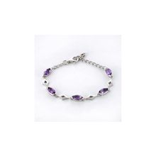 Браслет из серебра 925 пробы, вставка аметист, VB00160