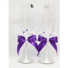 Свадебные фужеры для шампанского Gilliann Amore Violet GLS150