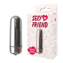 Bior toys Серебристая гладкая вибропуля Sexy Friend - 8,3 см.