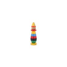 Деревянные игрушки BRIO пирамидка, клоун, 7х7х24см (30120)