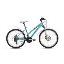 Подростковый горный (MTB) велосипед FORWARD Seido 24 2.0 disc зеленый 15" рама (2017)