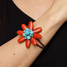 Браслет "Цветок", Волны Сиама (арт. 73195-1)