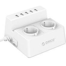 ORICO ODC-2A5U-WH Сетевой фильтр + USB зарядное устройство