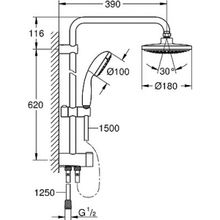 Душевая стойка Grohe Tempesta New 26381000