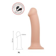 Телесный фаллос на присоске Silicone Bendable Dildo XL - 20 см. (191411)