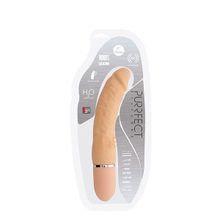 Телесный вибратор-реалистик PURRFECT SILICONE BENDABLE 10FUNCTIONS с шипиками - 15 см. телесный