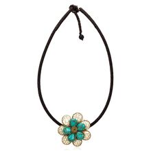 Колье "Цветок", Волны Сиама (арт. 72785-9)