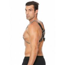Черная мужская портупея Chain And Chain Harness (243984)
