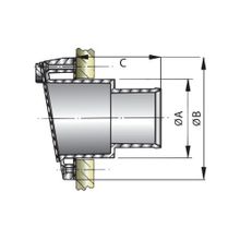 Vetus Транцевый выхлопной патрубок из пластика Vetus TRC90PV 97 x 140 x 95 мм под шланг диаметром 90 мм