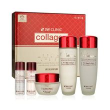 Набор женской косметики по уходу за лицом с коллагеном 3W Clinic Collagen Skin Care 3 Items Set