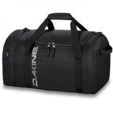 Большая мужская дорожная и спортивная сумка чёрного цвета с принтом стёганой клетки DAKINE EQ BAG 51L BLACK-POLY RIP 0PY