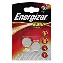 Батарейка CR2016 Energizer, 2 шт, блистер