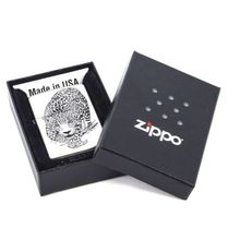 Зажигалка серебристая матовая Zippo Leopard с покрытием Satin Chrome