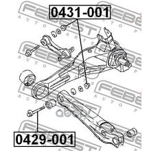 Болт С Эксцентриком | Зад Прав Лев | Mitsubishi Lancer Lancer Cedia Cs Ct# 2000.03-2009.08 [Jpn] Febest арт. 0429001