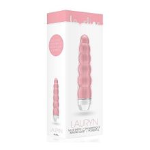 Розовый фигурный вибратор Lauryn - 15 см. Розовый