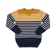 Crockid Полоска горчично-синий