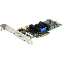 Контроллер  Adaptec RAID 6805E ASR-6805E Single PCI-E x4, 8-port SAS SATA 6Gb s RAID  0 1 1E 10,  Cache  128Mb