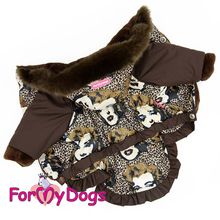 Теплая куртка на синтепоне с шелковой подкладкой для собак  девочек FMD FW291-2015 F