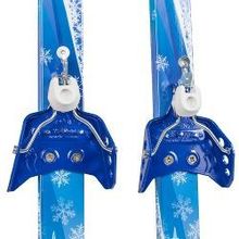 Лыжи беговые детские  KARJALA SNOWSTAR с креплением 75 мм (палки в комплекте) синие  (рост 120)