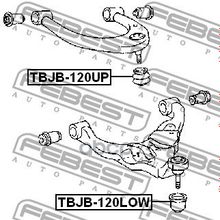 Пыльник Шаровой Опоры Верхнего Рычага | Перед Прав Лев | Toyota Land Cruiser Prado Grj12# Kdj12# Rzj12# Trj12# Vzj12# 2002.09-2009.08 [Jp] Febest арт. TBJB120UP