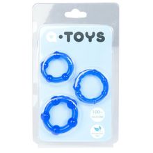 Набор из 3 синих эрекционных колец A-toys Синий