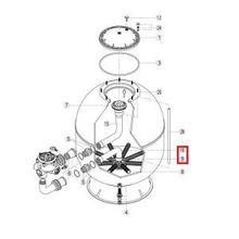 Коллектор с коленом для фильтра Hayward Pro Side Ø900 мм, Kripsol AK900