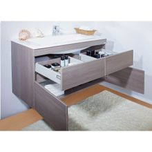 Бриклаер Тумба с раковиной Мадрид 110 серая лиственница