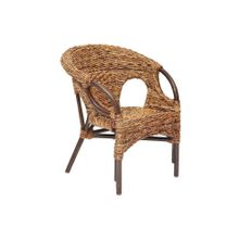 Tetchair Комплект обеденный "Mandalino" 05 21 ( 4 кресла + стол обеденный )  без подушек , walnut (грецкий орех), плетение-банановые листья