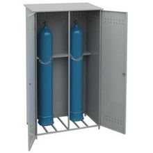 Шкаф лабораторный металлический для газовых баллонов Лабмет ШМГБ-2-01-03 1765.610.395