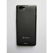 Силиконовый чехол-накладка Melkco для Sony Xperia J Black Mat