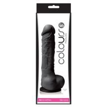 Черный фаллоимитатор Pleasures 5  Dildo - 17,8 см. Черный