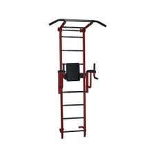 ДСК"Крепыш плюс" пристенный с брусьями - 2 бордовый