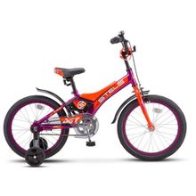 Детский велосипед STELS Jet 14 Z010 фиолетовый оранжевый 8,5" рама