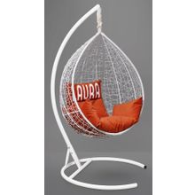 Кресло кокон подвесное SEVILLA VELOUR белое + каркас