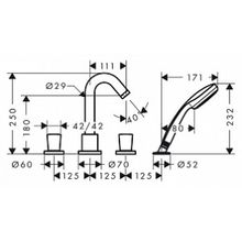 Смеситель Hansgrohe Logis 71314000 на борт ванны