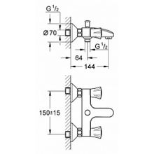 Смеситель Grohe Costa 25450001 для ванны с душем