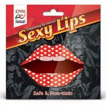 Erotic Fantasy Lip Tattoo Белое сердце (красный)