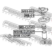 Отбойник Амортизатора | Перед Прав Лев | Mitsubishi Lancer Lancer Cedia Cs Ct# 2000.03-2009.08 [Jpn] Febest арт. MDCU5W
