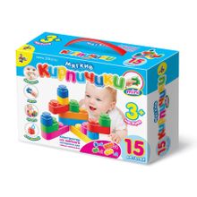 Конструктор ДЕСЯТОЕ КОРОЛЕВСТВО Мягкие кирпичики мини 15 дет