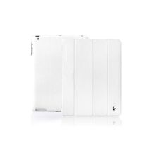 Кожаный чехол JisonCase Smart Leather Case White (Белый цвет) для iPad 2 iPad 3 iPad 4